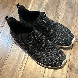 Adidas Ladies' Cloudfoam Pure Sneaker Black White Accents Women’s Size 10 EUC